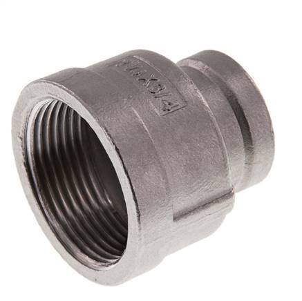 Rp 1 1/4'' x Rp 3/4'' Edelstahl Rundmuffe 16 Bar
