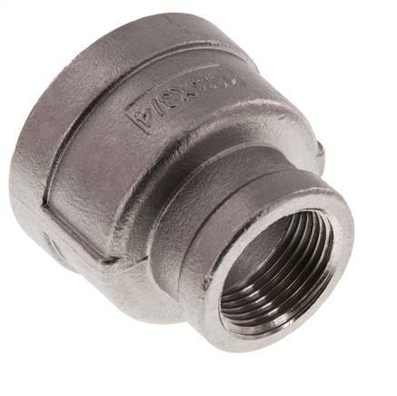 Rp 1 1/4'' x Rp 3/4'' Edelstahl Rundmuffe 16 Bar