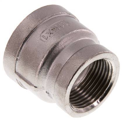 Rp 1 1/4'' x Rp 1'' Edelstahl Rundmuffe 16 Stange