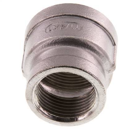 Rp 1 1/4'' x Rp 1'' Edelstahl Rundmuffe 16 Stange