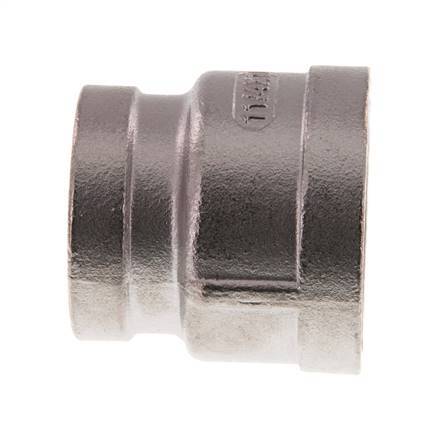 Rp 1 1/4'' x Rp 1'' Edelstahl Rundmuffe 16 Stange