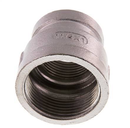 Rp 1 1/4'' x Rp 1'' Edelstahl Rundmuffe 16 Stange