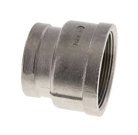 2'' NPT x 1 1/2'' NPT Edelstahl Rundmuffe 16 bar