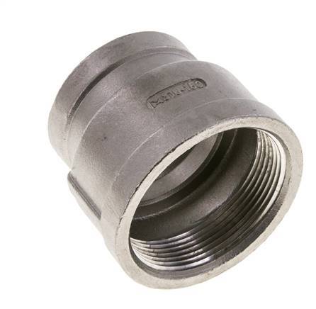 2'' NPT x 1 1/2'' NPT Edelstahl Rundmuffe 16 bar