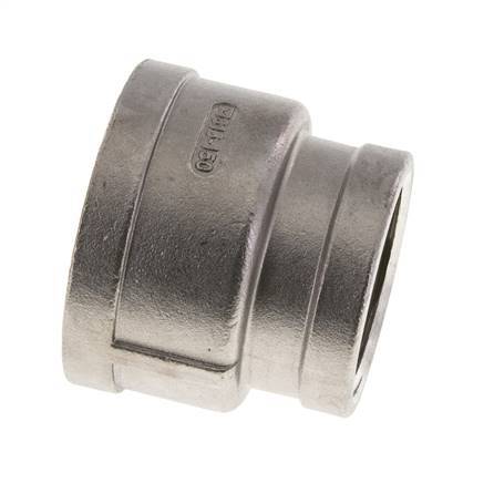 2'' NPT x 1 1/2'' NPT Edelstahl Rundmuffe 16 bar