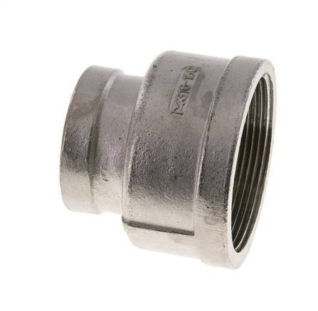 2'' NPT x 1 1/4'' NPT Edelstahl Rundmuffe 16 bar