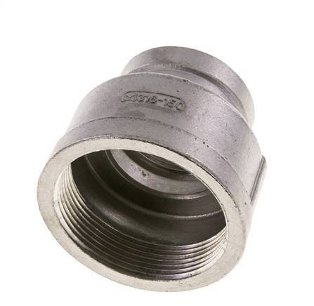 2'' NPT x 1 1/4'' NPT Edelstahl Rundmuffe 16 bar