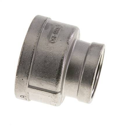 2'' NPT x 1 1/4'' NPT Edelstahl Rundmuffe 16 bar