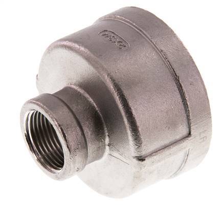 Rp 2'' x Rp 3/4'' Edelstahl Rundmuffe 16 Bar