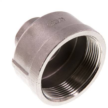 Rp 2'' x Rp 3/4'' Edelstahl Rundmuffe 16 Bar
