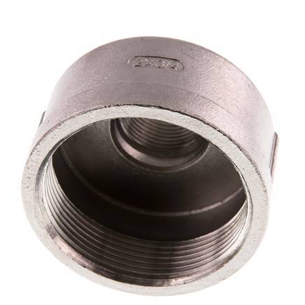 Rp 2'' x Rp 3/4'' Edelstahl Rundmuffe 16 Bar