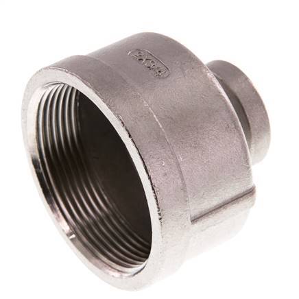 Rp 2'' x Rp 3/4'' Edelstahl Rundmuffe 16 Bar