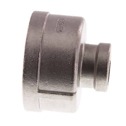 Rp 2'' x Rp 3/4'' Edelstahl Rundmuffe 16 Bar
