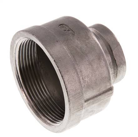 Rp 2'' x Rp 1'' Edelstahl Rundmuffe 16 Stange