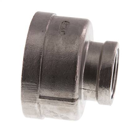 Rp 2'' x Rp 1'' Edelstahl Rundmuffe 16 Stange