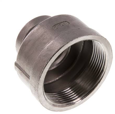 Rp 2'' x Rp 1'' Edelstahl Rundmuffe 16 Stange