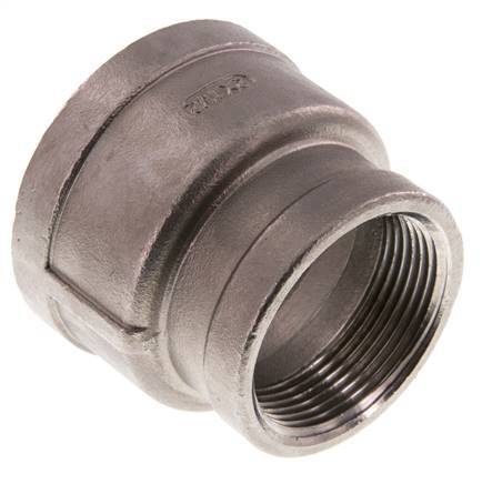 Rp 2'' x Rp 1 1/2'' Edelstahl Rundmuffe 16 Stange
