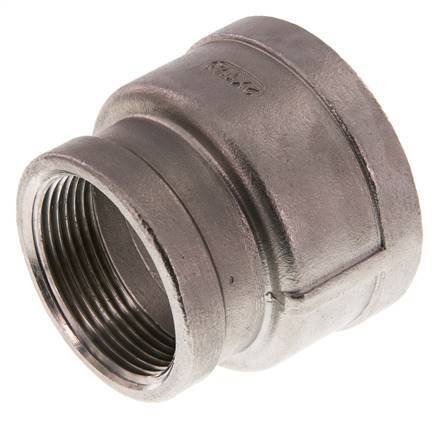Rp 2'' x Rp 1 1/2'' Edelstahl Rundmuffe 16 Stange