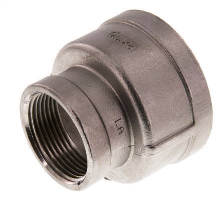 Rp 2'' x Rp 1 1/4'' Edelstahl Rundmuffe 16 Stange