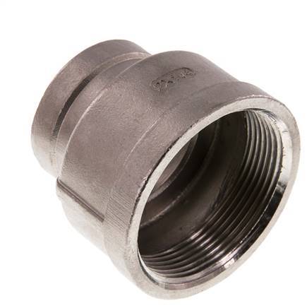 Rp 2'' x Rp 1 1/4'' Edelstahl Rundmuffe 16 Stange