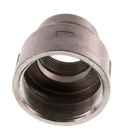 Rp 2'' x Rp 1 1/4'' Edelstahl Rundmuffe 16 Stange