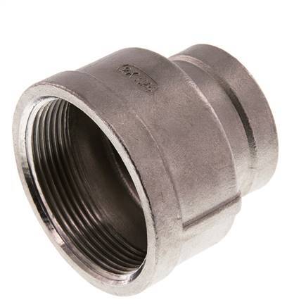 Rp 2'' x Rp 1 1/4'' Edelstahl Rundmuffe 16 Stange