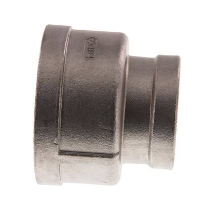 Rp 2'' x Rp 1 1/4'' Edelstahl Rundmuffe 16 Stange