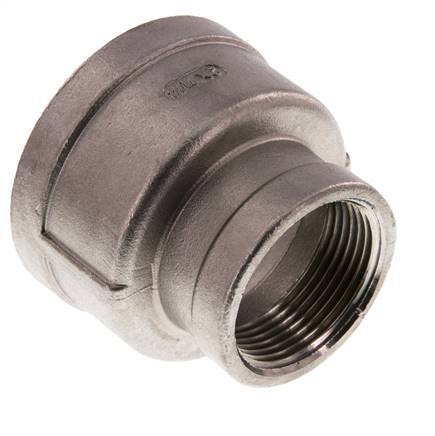 Rp 2'' x Rp 1 1/4'' Edelstahl Rundmuffe 16 Stange