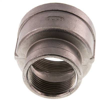 Rp 2'' x Rp 1 1/4'' Edelstahl Rundmuffe 16 Stange