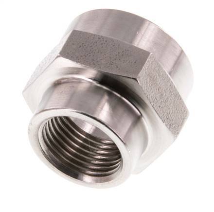 G 1/2'' x G 3/8'' Edelstahl Muffe 40 bar