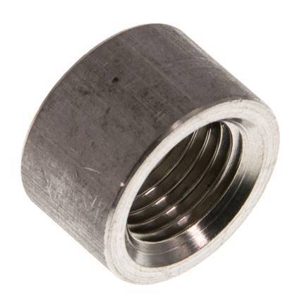 Rp 1/4'' x 17.2mm Stainless steel Welding Socket 40 Bar DIN 2986 - 11mm [2 Pieces]