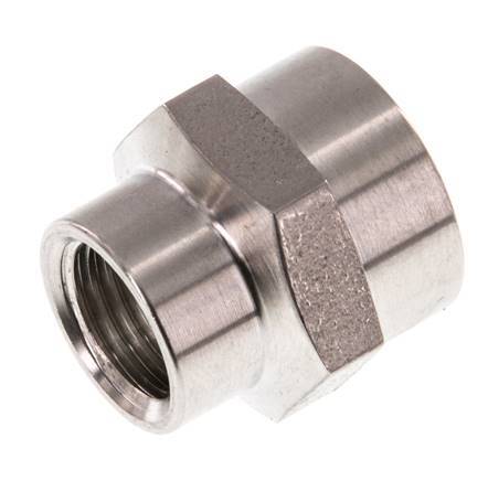 G 3/8'' x G 1/4'' Edelstahl Muffe 40 bar