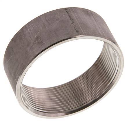 Rp 2 1/2'' x 82mm Edelstahl-Schweißmuffe 40 Stange DIN 2986 - 30mm