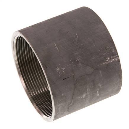 Rp 2 1/2'' x 82mm Edelstahl-Schweißmuffe 40 Bar DIN 2986 - 65mm