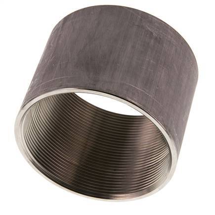 Rp 3'' x 95mm Edelstahl-Schweißmuffe 40 Stange DIN 2986 - 71mm