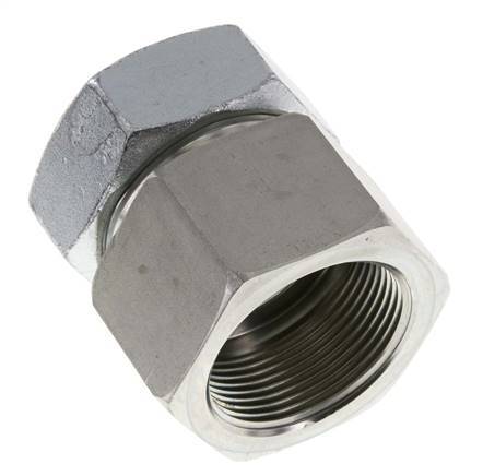 G 1 1/2'' x 42L Verzinkter Stahl Gerade Schneidring 160 Bar DIN 2353