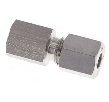 G 1/8'' x 6L Edelstahl gerade Schneidring 315 Bar DIN 2353