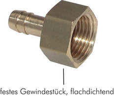 G 1/4'' x 8mm Brass Hose barb 16 Bar [2 Pieces]