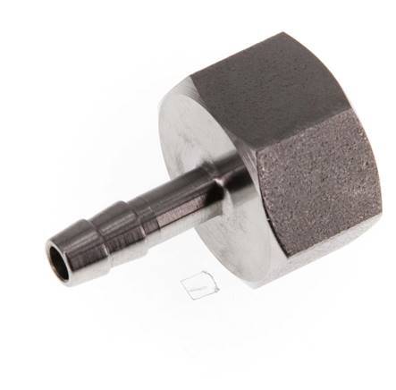 G 1/2'' x 6mm Edelstahl Schlauchtülle 40 Bar