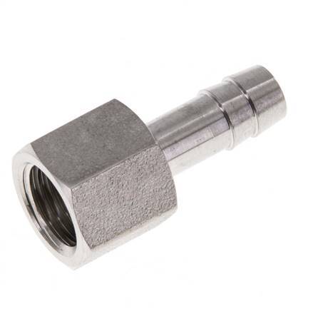 G 1/4'' x 8mm Edelstahl Schlauchtülle 40 Bar