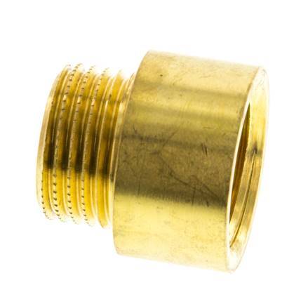 G 1/2'' F/M Brass Extension DIN 3523 - 15 mm [2 Pieces]