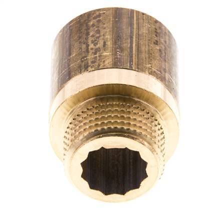 G 1/2'' F/M Messing-Verlängerung DIN 3523 - 25 mm [2 Stück]