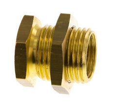 G 3/8'' x G 1/2'' F/M Brass Bulkhead Fitting 16 Bar [2 Pieces]
