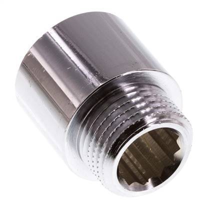 G 1/2'' F/M Messing verchromt Verlängerung DIN 3523 - 20 mm