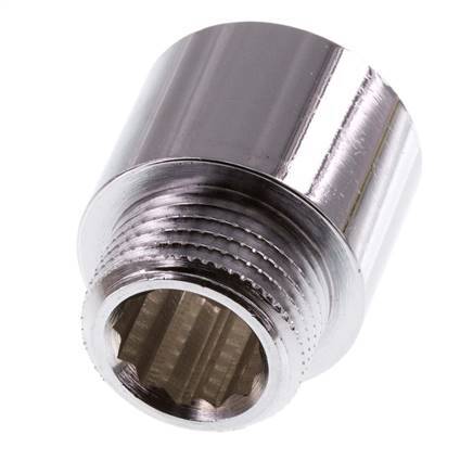 G 1/2'' F/M Messing verchromt Verlängerung DIN 3523 - 20 mm