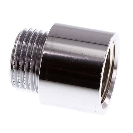 G 1/2'' F/M Messing verchromt Verlängerung DIN 3523 - 20 mm