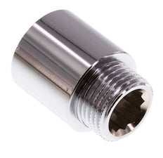 G 1/2'' F/M Chromium plated Brass Extension DIN 3523 - 25 mm