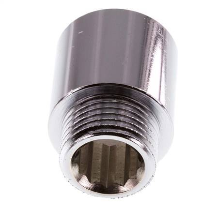 G 1/2'' F/M Messing verchromt Verlängerung DIN 3523 - 25 mm
