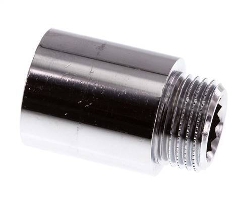 G 1/2'' F/M Messing verchromt Verlängerung DIN 3523 - 30 mm