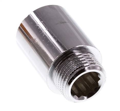 G 1/2'' F/M Messing verchromt Verlängerung DIN 3523 - 30 mm